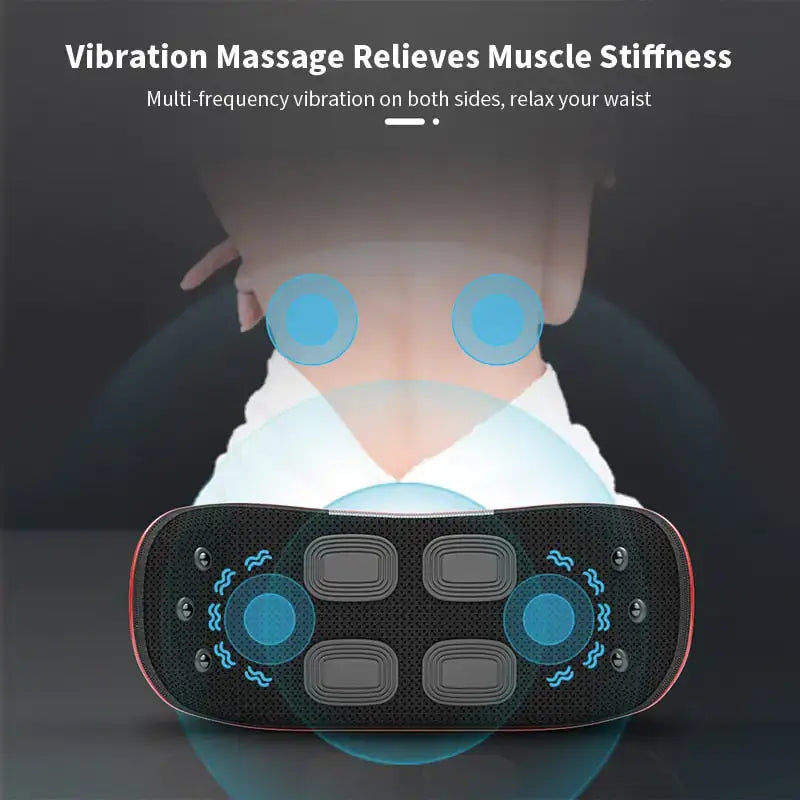 Back stretcher spinal decompression heated massager for muscle stiffness relief with multi-frequency vibration settings.