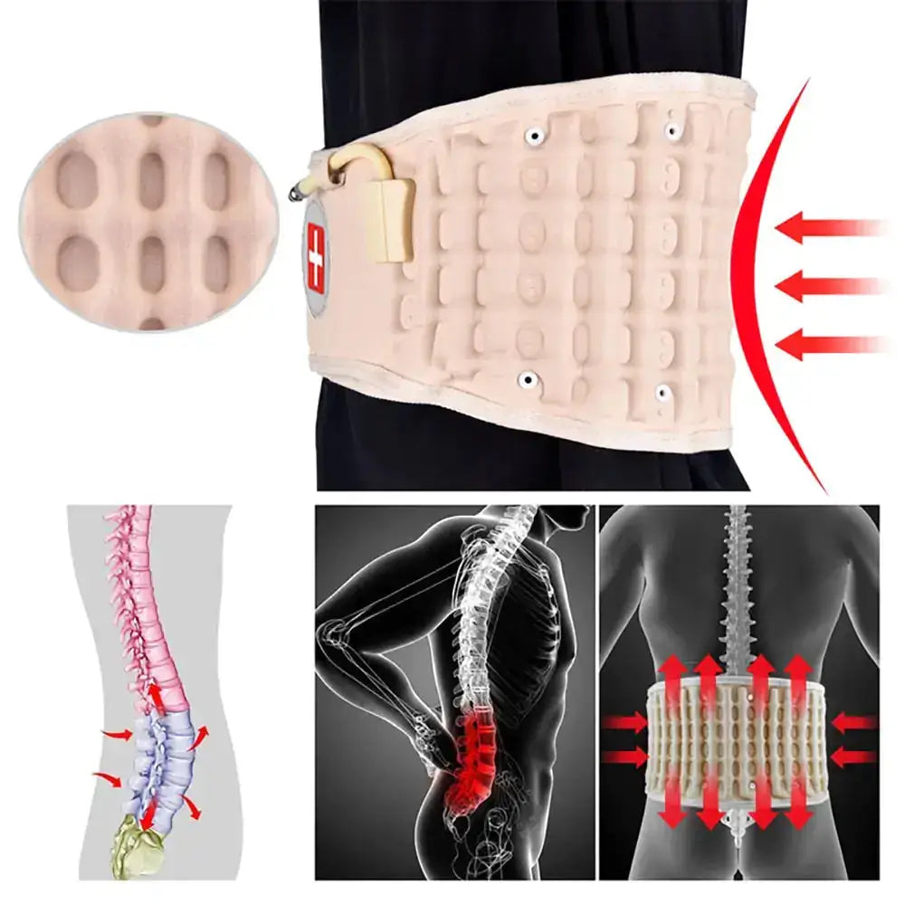 Back Pain Relief Belt Support with lumbar decompression design for spine comfort and mobility enhancement.